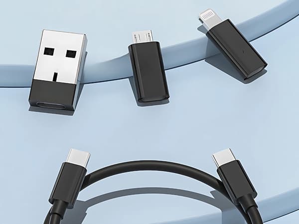 5-i-1-adapterkit usb-c micro-usb typ a telefonfodral Black