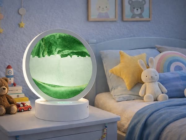 Sandlampa 3D LED RGB Grön