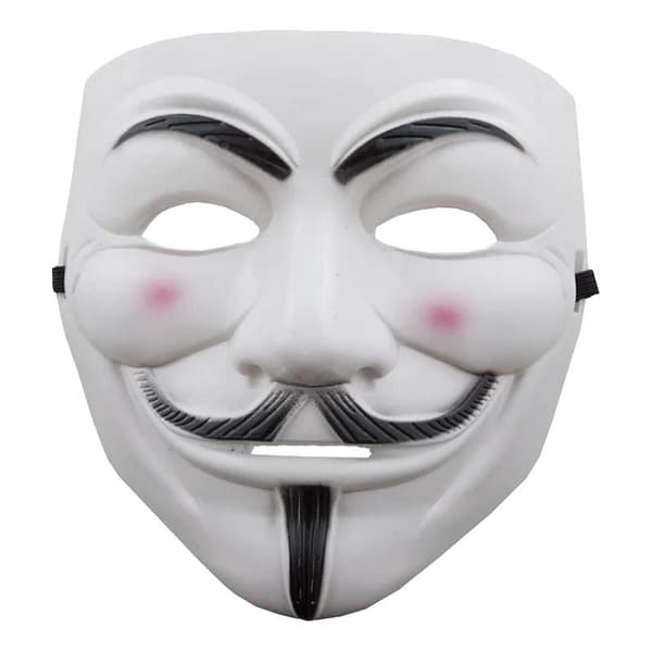 3-Pak Anonymous Maske - Guy Fawkes / V for Vendetta White