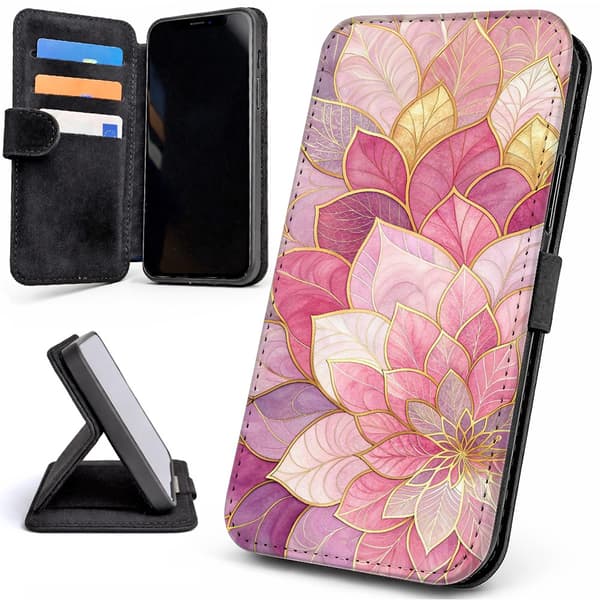 Lommebok Deksel / Mobildeksel til iPhone 17 Pro - Flower