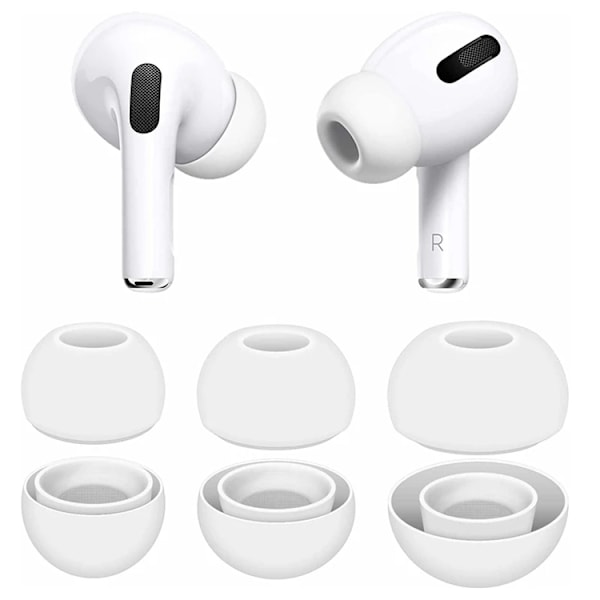 Ørepropper til AirPods Pro 2 - (S, M, L) White