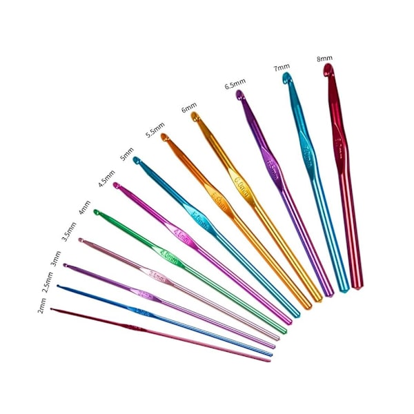 Heklenåler – 2–8mm – 12-Pak