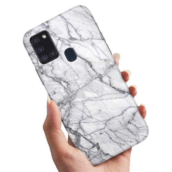 Cover / Mobilcover til Samsung Galaxy A21s - Marmor Multicolor