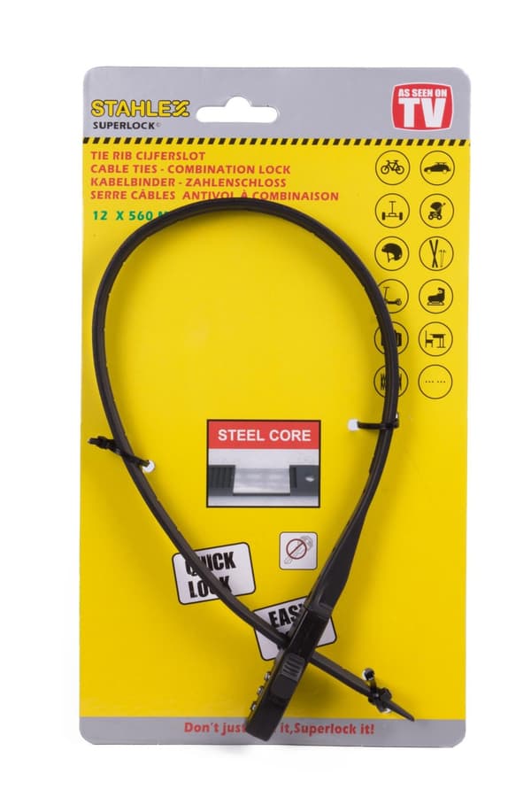 Kabel­lås med kombination 12×560 mm