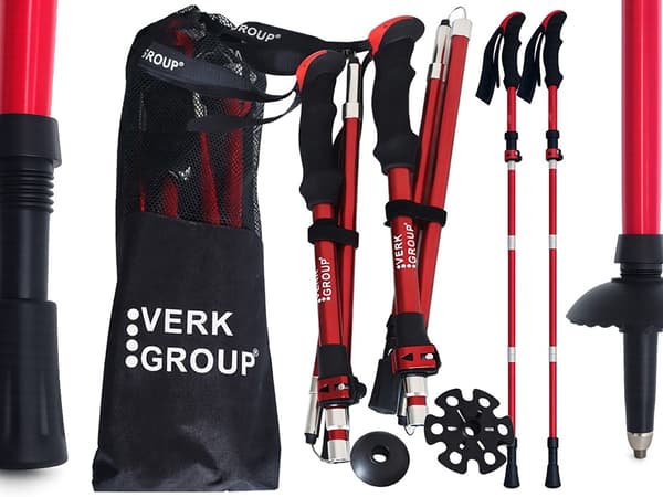 Gåstavar nordic walking set Red