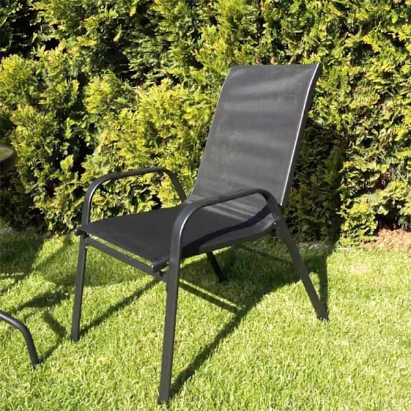 Trädgårdsstolar Set - 4 st Black