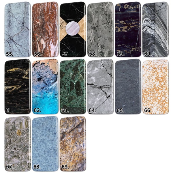 iPhone X/XS - Marmorcover / Mobilcover - Over 60 motiver MultiColor 24