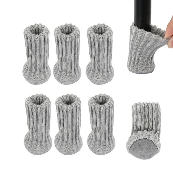 Stolstrømper i Stretch – Stolbensbeskyttere 8-Pack