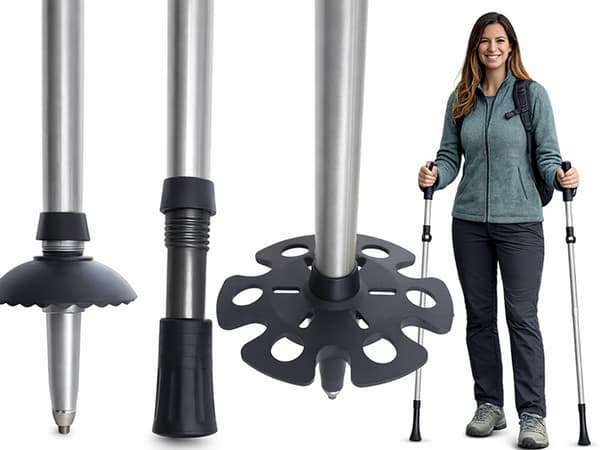 Gåstavar nordic walking set Silver