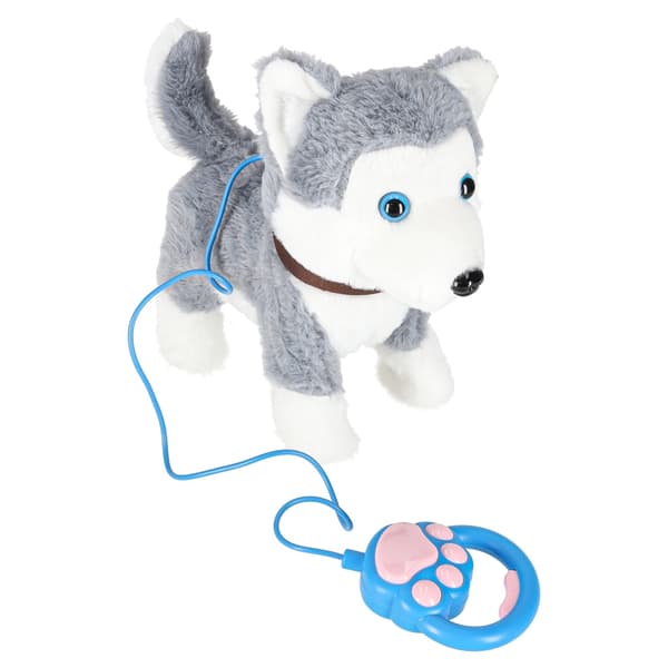 Interaktiv hund i koppel husky