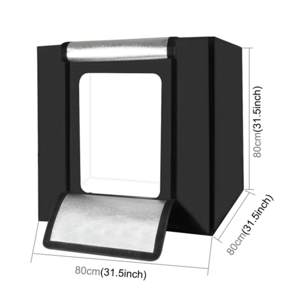 Ljustält - Proffs Tält till Fotografering - 80cm Fototält 8500LM Black