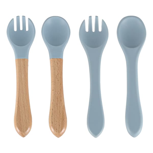 Barnservis Silikon - 9-delar Blue