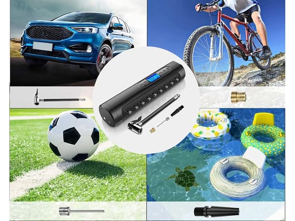 Batteripump för cykelbil elkompressor 10 bar lcd