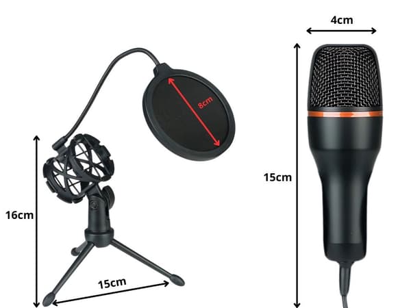 USB-mikrofon RGB - Studiomikrofon för streaming och gaming