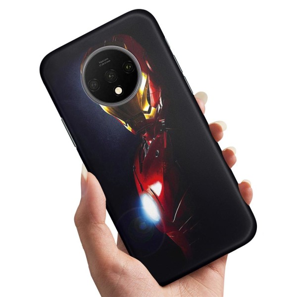 OnePlus 7T - Skal/Mobilskal Glowing Iron Man