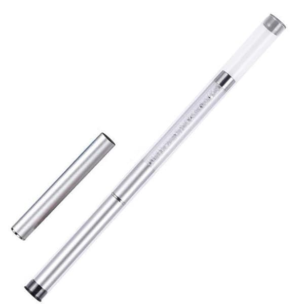 Nagelpensel - Platt pensel för naglar Silver