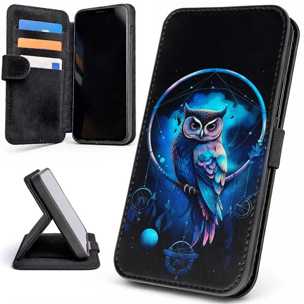 Lommebok Deksel / Mobildeksel til iPhone 12 / 12 Pro - Owl