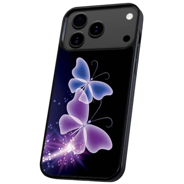 iPhone 17 / 18 Pro Max - Cover/Mobilcover Lilla Sommerfugle
