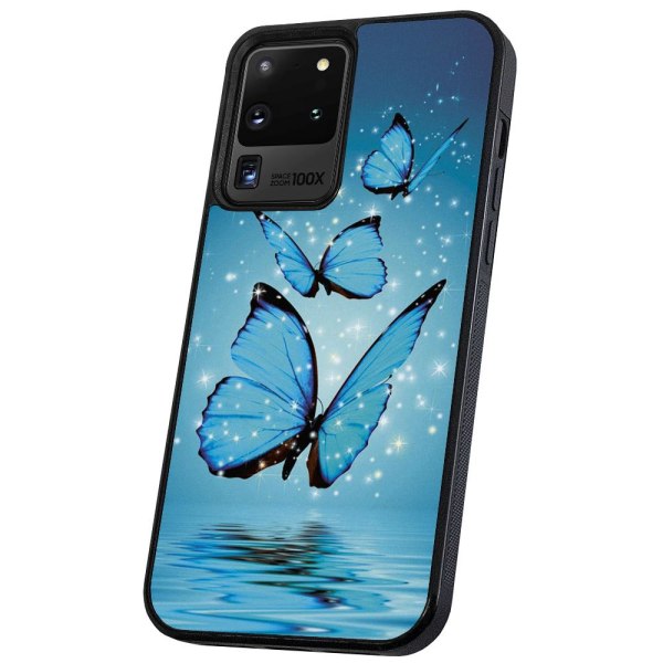 Samsung Galaxy S20 Ultra - Cover/Mobilcover Glitrende Sommerfugl