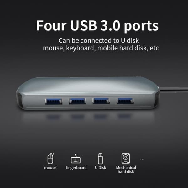 USB-C / Thunderbolt 3 till USB 3.0-Hubb 5-Portar - Macbook