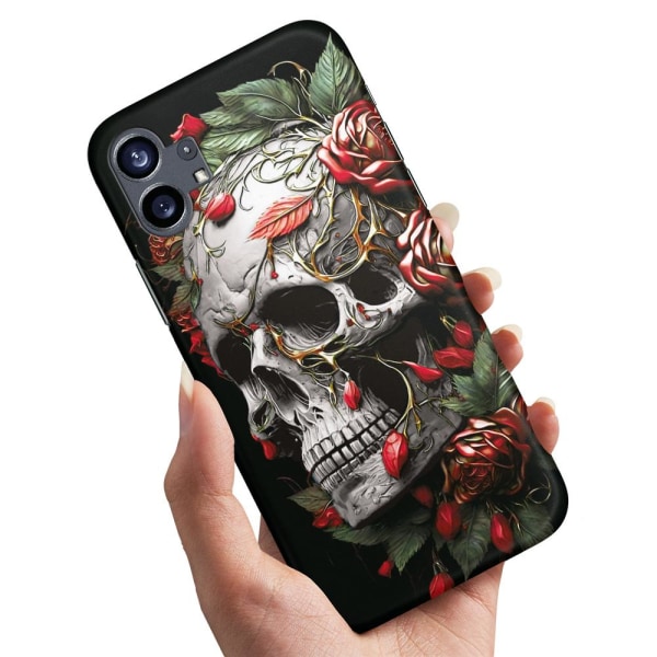 Nothing Phone (1) - Skal/Mobilskal Skull Roses