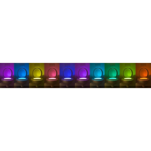 Toiletlampe med Bevægelsessensor / Natlampe - Oplyser toilettet Multicolor
