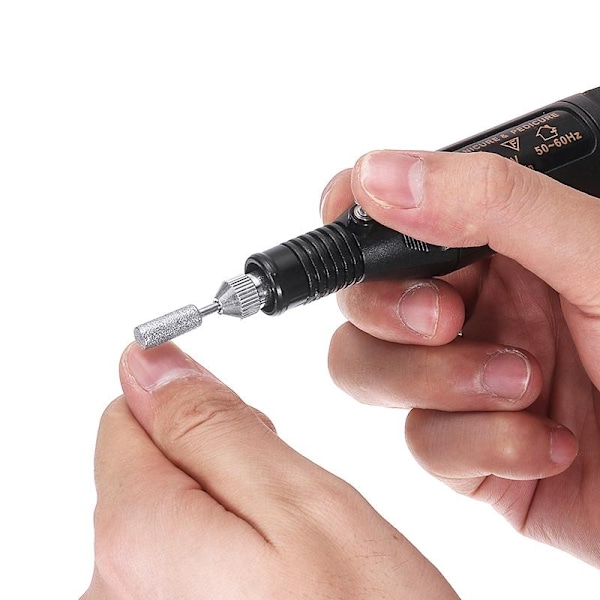 Elektrisk Nagelfil med Tillbehör - Naglar Svart