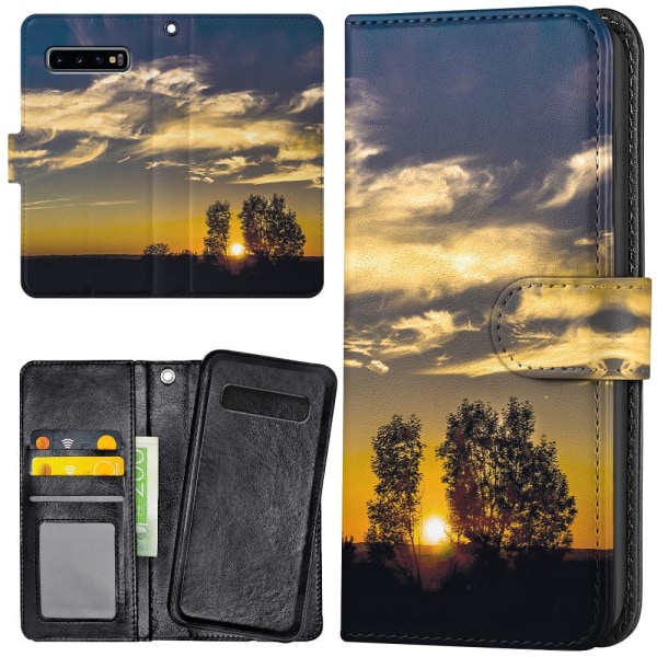 Samsung Galaxy S10 Plus - Mobilcover/Etui Cover Sunset