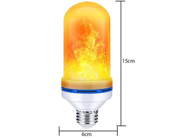 LED-lampa E27 sockel - Realistisk flameffekt
