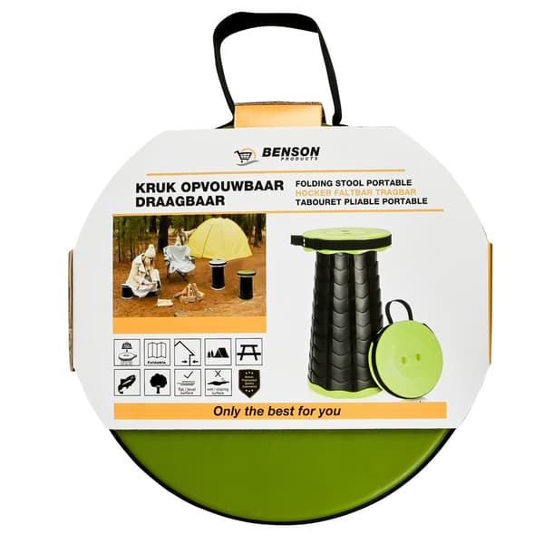 Hopfällbar pall ABS grön