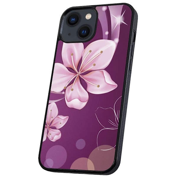iPhone 13 Mini - Deksel/Mobildeksel Hvit Blomst
