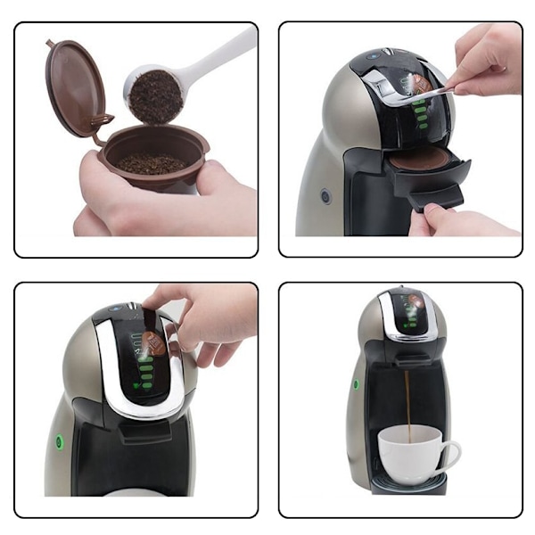 5-Pak Kaffekapsler for Dolce Gusto - Kaffe Brown