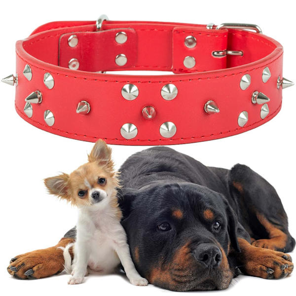 Hundhalsband med Nitar - Halsband för Katter och Hundar - XL