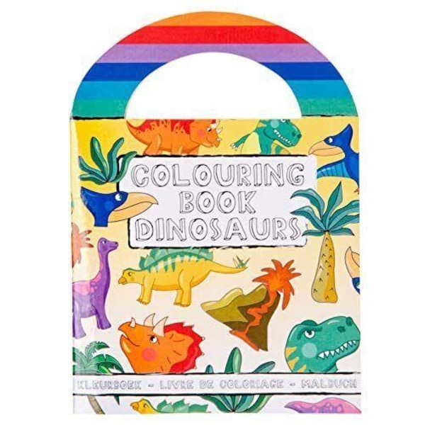 3-Pack - Målarbok för Barn med Klistermärken MultiColor Dinosaurie