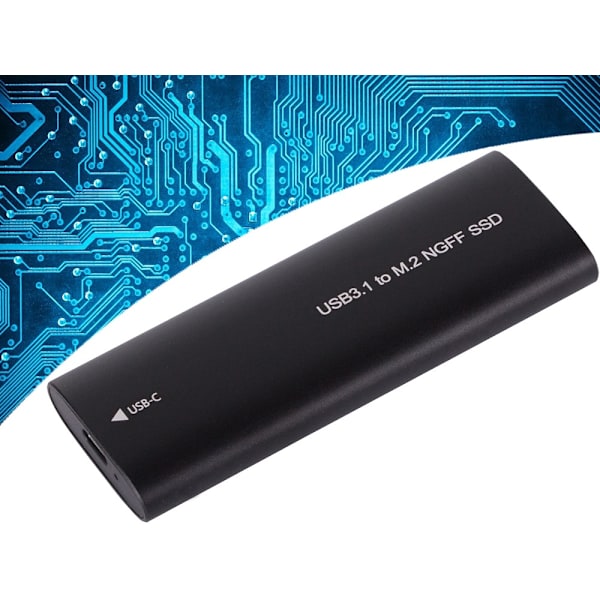 USB 3.1-kabinett för intern M.2 SSD Black