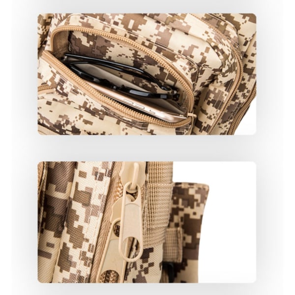 Militärväska / Ryggsäck i Nylon, Camouflage - 25 Liter multifärg