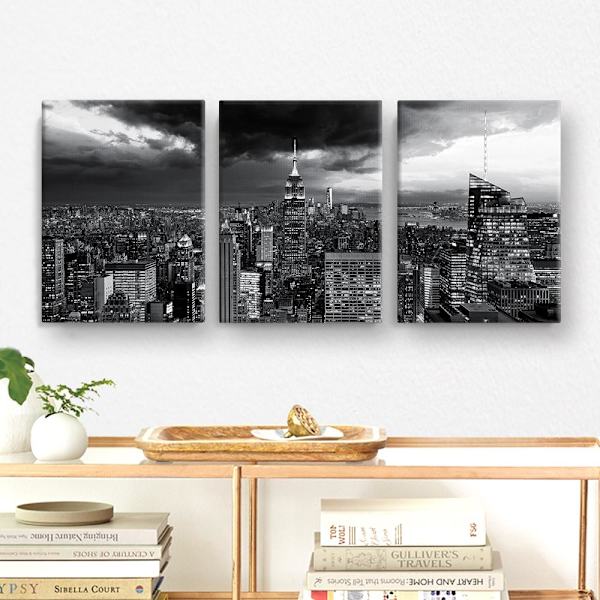 Canvastavla / Tavla Set - New York - 90x40 cm - Canvas