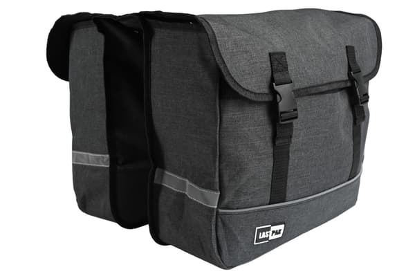 Cykelväska dubbel 35 liter canvas grå