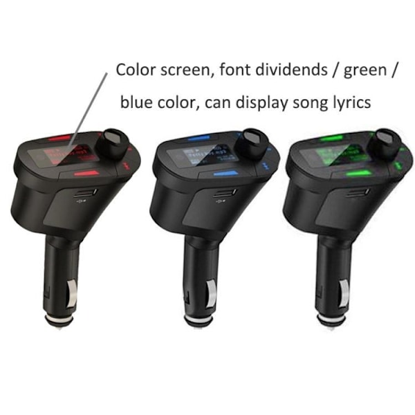 FM-lähetin / MP3 USB ä & Vastaustoiminto - SD-Kortti - Autolle Black