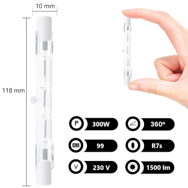 Halogenlamper / Lineær Lampe – 5stk