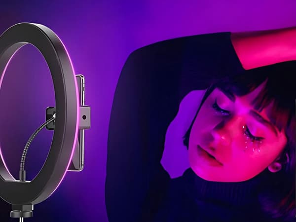Ringlampa RGB - Mobilhållare + justerbart stativ