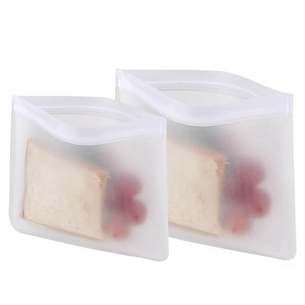 2-Pak - Matpose / Matlagringsposer – Gjenbrukbare Transparent