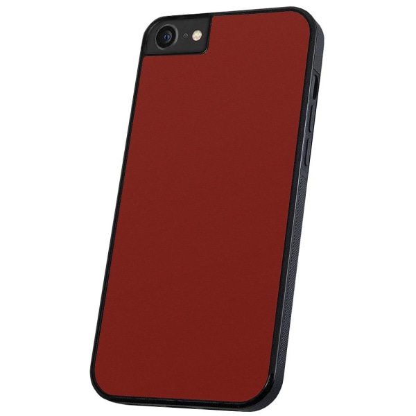 iPhone 6/7/8/SE - Cover/Mobilcover Mørkrød Dark red