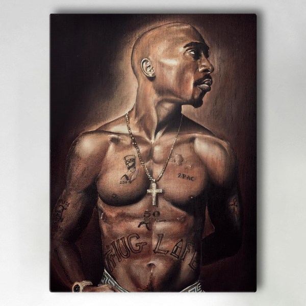 Canvastavla / Tavla - 2Pac/Tupac - 40x30 cm - Canvas