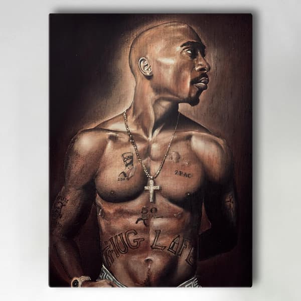 Lærredsbillede / Lærredstryk - 2Pac/Tupac - 40x30 cm - Lærred