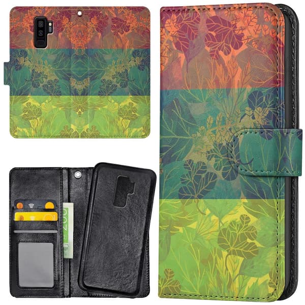 Samsung Galaxy S9 Plus - Mobilcover/Etui Cover Bladmønster