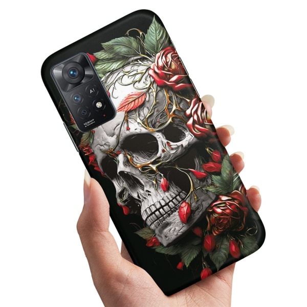 Xiaomi Redmi Note 11 - Cover/Mobilcover Skull Roses