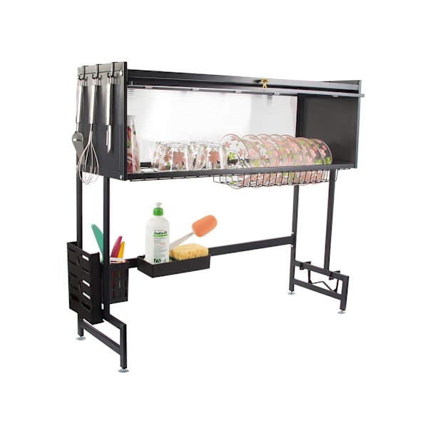 Tallrikstork 85 cm - Diskställ med glas- och koppställ