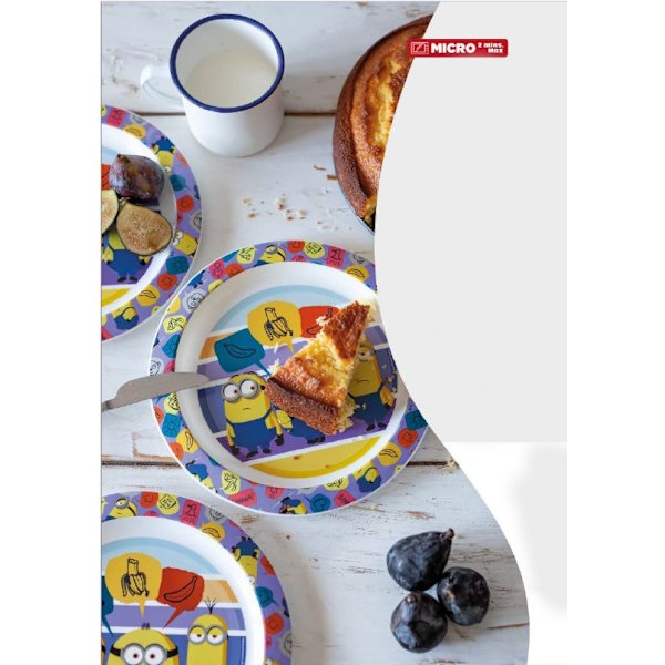 Minions tallrikset med kopp 260 ml, set i mikroplast