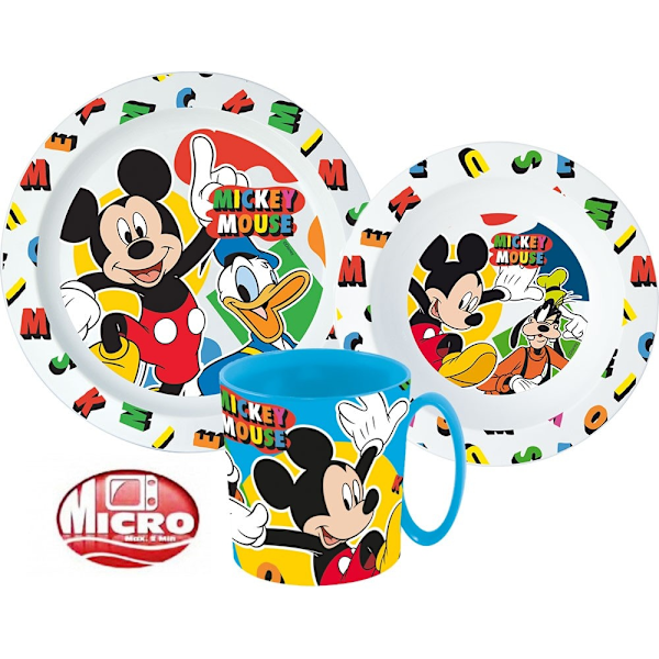Mikrosplast, Disney Mickey middagservis med 350 ml mugg